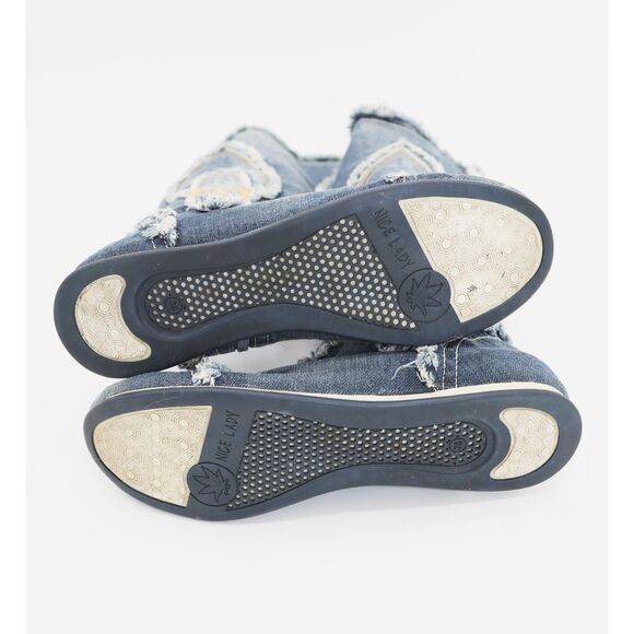 Vintage y2k 90s Boots Mid Calf Denim Boots Festival Rave Size 38 - Picture 3 of 6